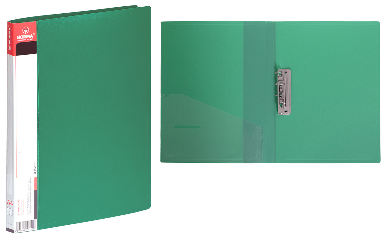 Папка з притиском NORMA (5034-04N), 700 мкм, A4, 200 аркушів, зелена